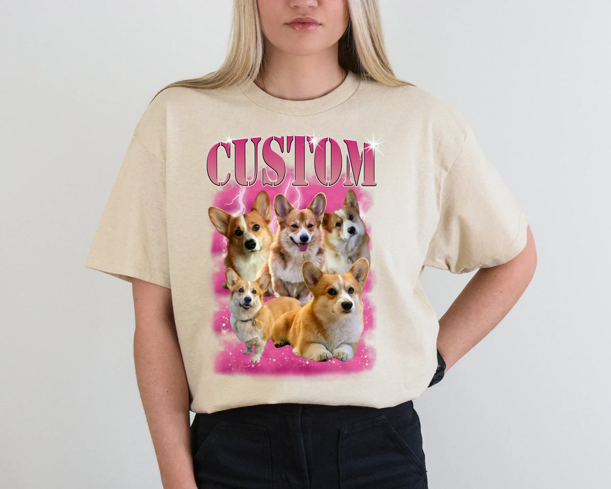 Custom Bootleg Rap Tee, Custom Dog Photo Printing Bootleg Shirt Sweatshirt Hoodie