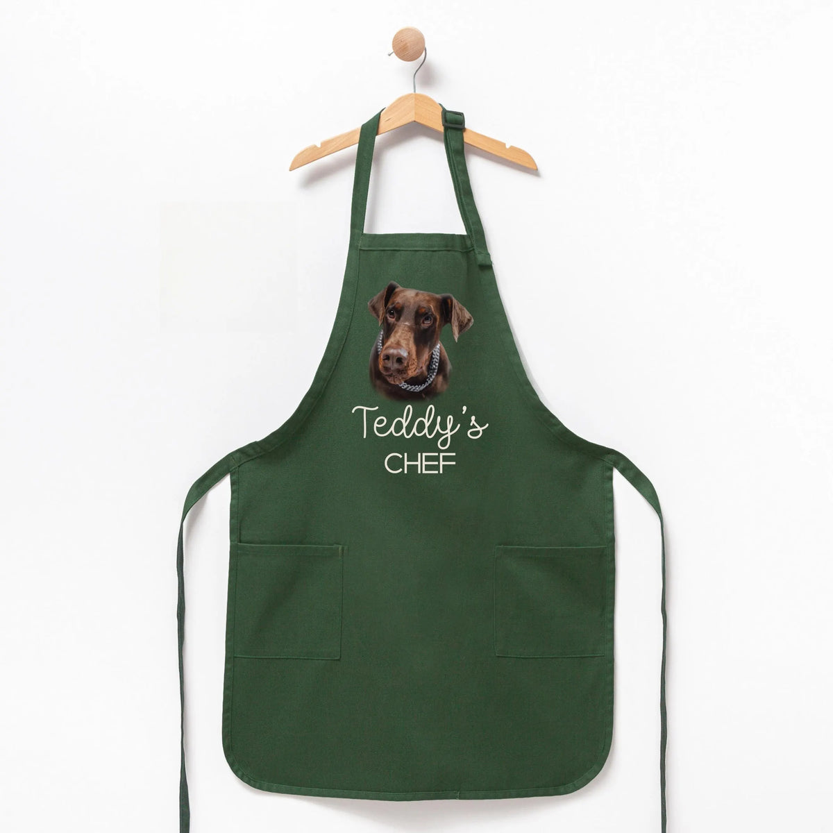 Custom Pet Portrait Apron, Custom Dog Apron, Personalized Apron Gift For Dog Mom, Pet Lover