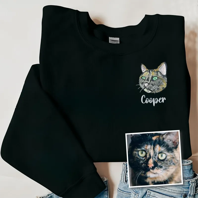 Tortoiseshell Cat Lover Custom Embroidered Sweatshirt Hoodie T-shirt