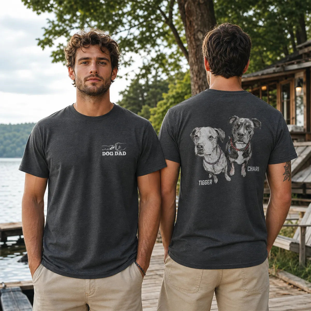 Personalized Dog Dad Shirt with Pet Photo Name, Father's Day Shirt For Dog Dad