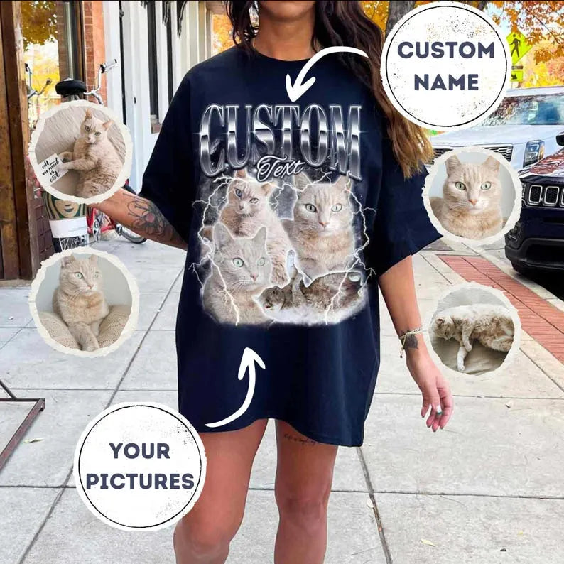 Galaxy Custom Pet Bootleg T-shirt, Retro 90's Custom Pet Tee Sweatshirt Hoodie