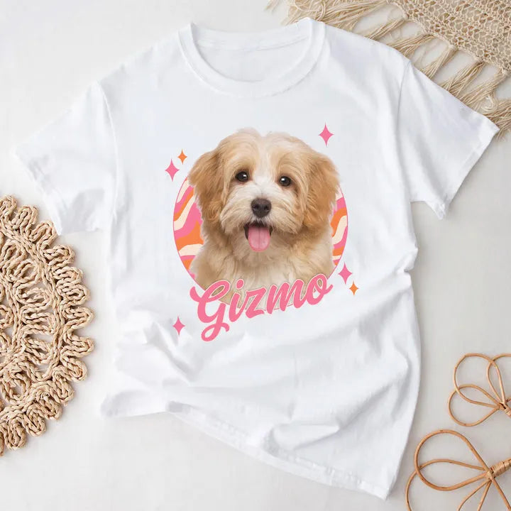 Custom Vintage Pet Photo - Personalized Pet Photo + Name T-Shirt Sweatshirt Hoodie