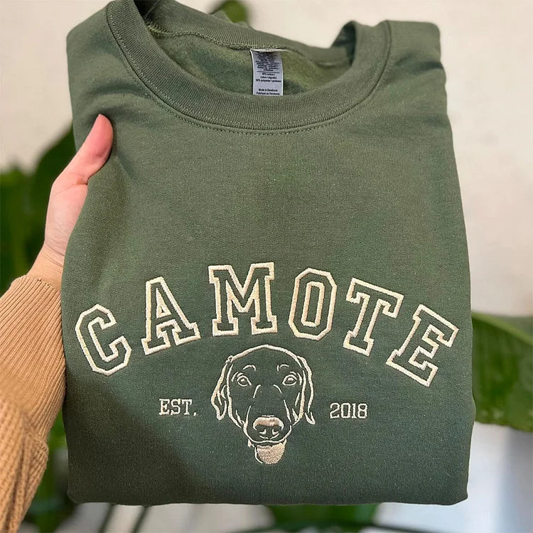 Custom Pet College Sweatshirt/Hoodie- Stylish Outline Style
