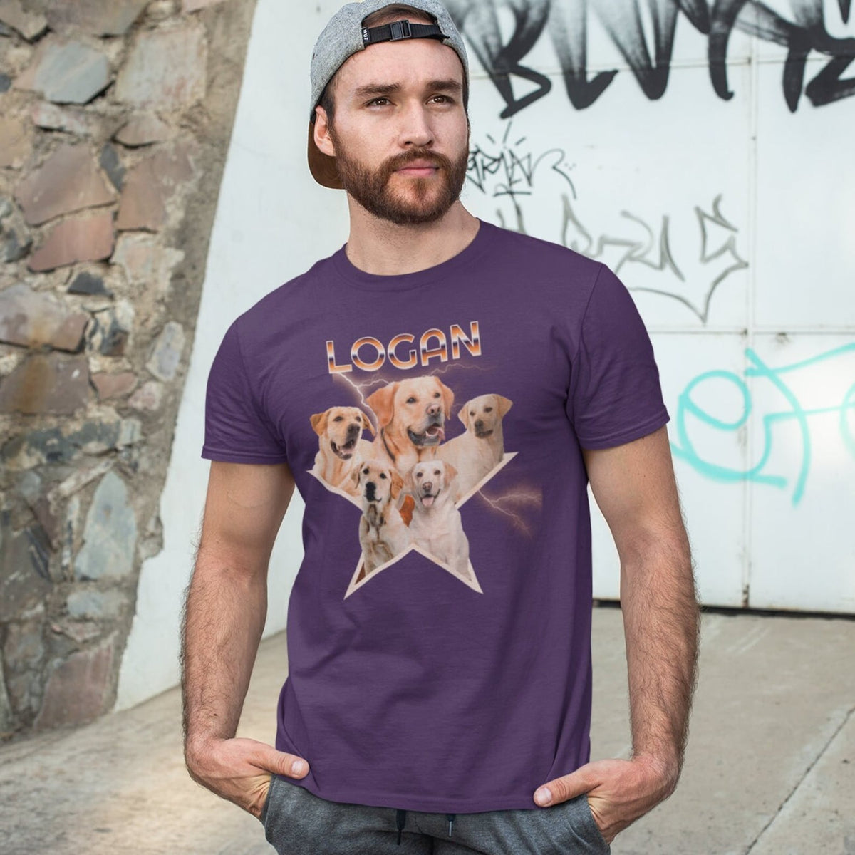 Retro Custom Pet Shirt for Dog & Cat Lovers, Personalized 90s Vintage Graphic Print Tee