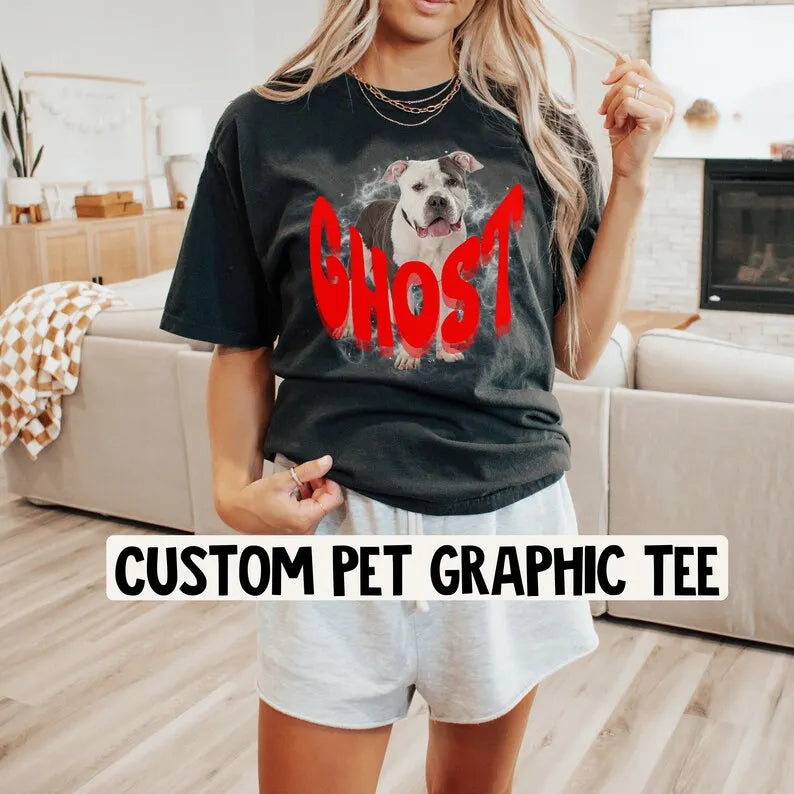 Custom Pet Shirt, Retro Pet Shirt, Dog Photo Shirt Sweatshirt Hoodie