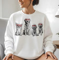 Custom Pet Full Body Photo & Heart Glasses Graphic Crewneck Valentine's Day Sweatshirt