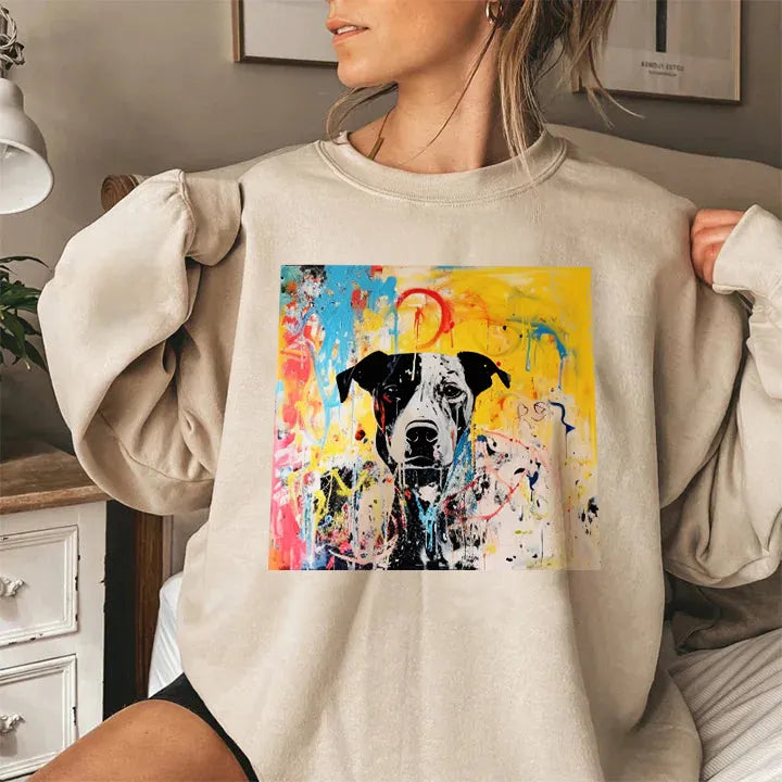 Basquiat Art Custom Pet Photo Dog Hoodie Personalized Print Sweatshirt