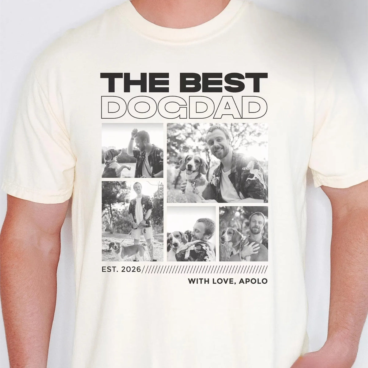 Custom Dog Dad Photo Shirt, Personalized Photo Collage Tee, Dog Dad Gift
