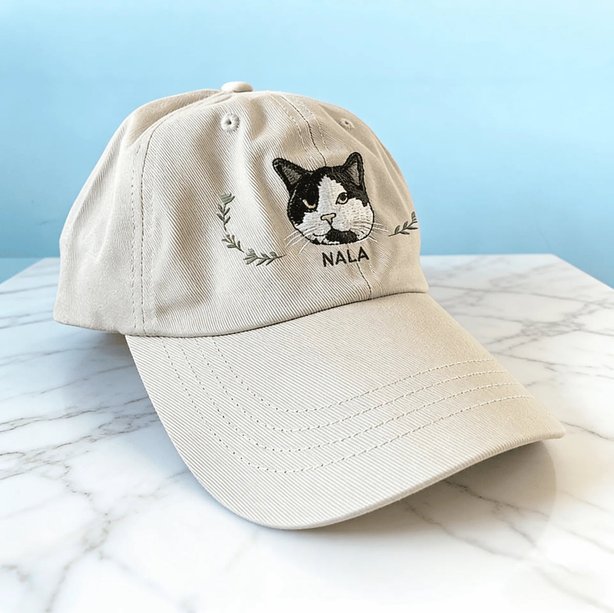 Custom EMBROIDERED Pet Hat Using Pet Photo Personalized Dog Hat Cat Hat