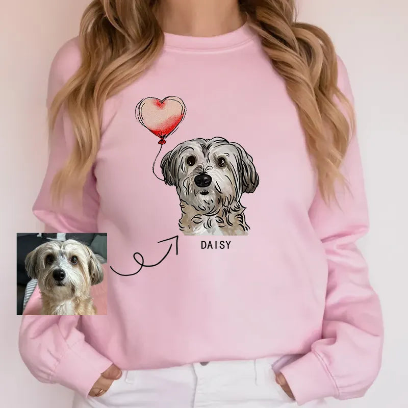 PetFiestas® My Vintage Valentine Valentine’s Day Pet Portrait Printing T-shirt Sweatshirt Hoodie