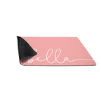 Personalized Pet Food Mat – Custom Name, Color & Font for Pet Water-Absorbent Floor Placemat