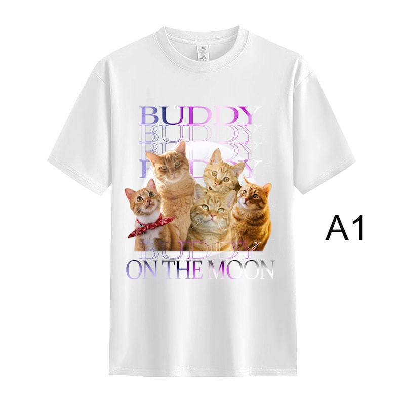 Pet On The Moon Custom Bootleg Rap Pet Photo Printing T Shirt, Vintage 90s T-shirt Sweatshirt Hoodie