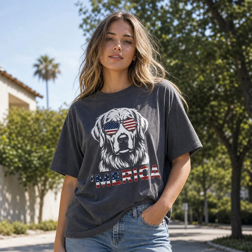 Custom Dog Photo 4th of July Shirt, Patriotic Dog Lover T-Shirt