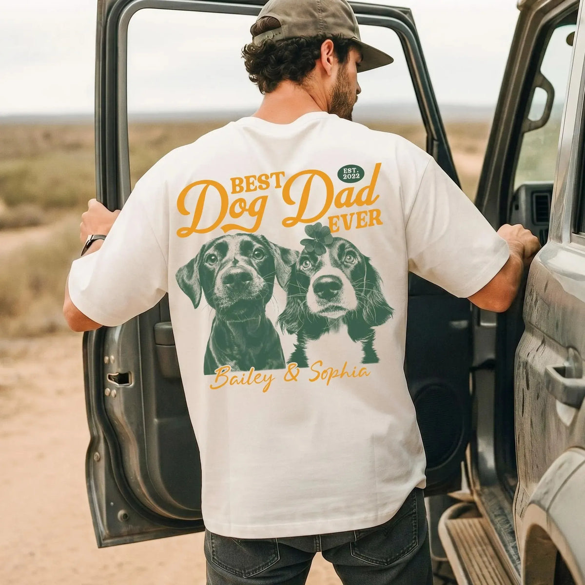 Personalized Photo Best Dog Dad Ever Shirt, Custom Name Dog Tee