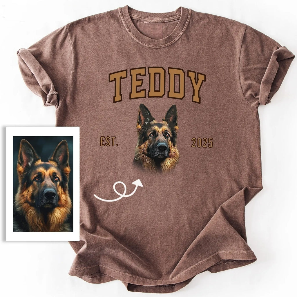 Custom Bootleg Dog Shirt – Personalized Dog Photo & Name T-Shirt