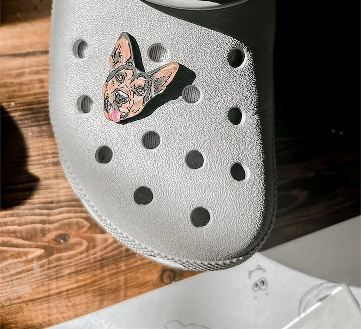 Custom Pet Shoe Charm, Pet Croc Charm, Dog Shoe Charm, Cat Charm