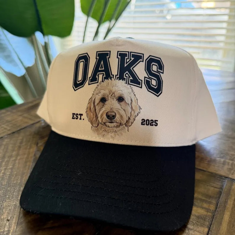 PetFiestas® Custom Hand Drawn Dog Photo Trucker Hat