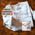 Custom Embroidered Pet Memorial Hoodie - Personalized Dog & Cat Remembrance Sweatshirt with Angel Wings- Stylish Outline