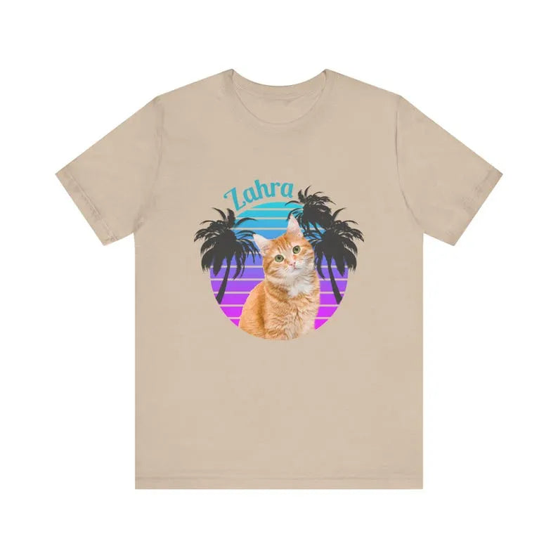 Custom Retro Pet T-shirt – Personalized Cat or Dog Shirt with Photo, Vintage Style for Retro Lovers