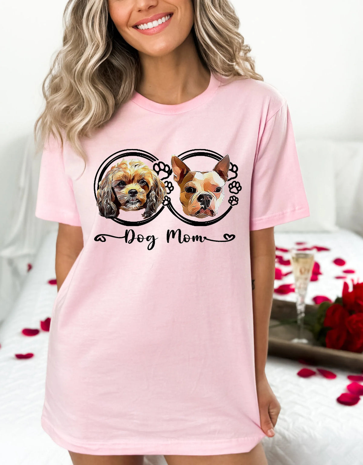 Custom Pet Face T-shirt Sweatshirt Hoodie, Personalized Pet Photo Pet Portrait Printing T-Shirt