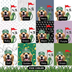 Custom Pet Golf Towel – Personalized Dog or Cat Photo Towel with Name for Pet & Golf Lovers