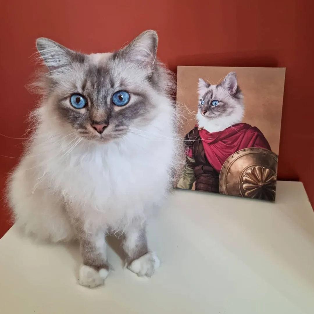 The Gladiator - Custom Pet Portrait Canvas Frame