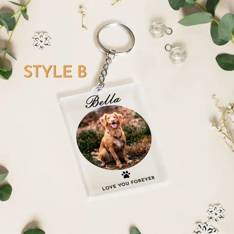 Custom Pet Memorial Keychain Pet Keepsake Memorial Gift