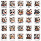 Custom Dog Breed Patriotic Dogs 4th of July Dog T-Shirts, USA Flag, Fireworks, America 250