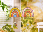 Personalized Pet Memorial Sun Catcher – Rainbow Bridge Stained Glass with Photo