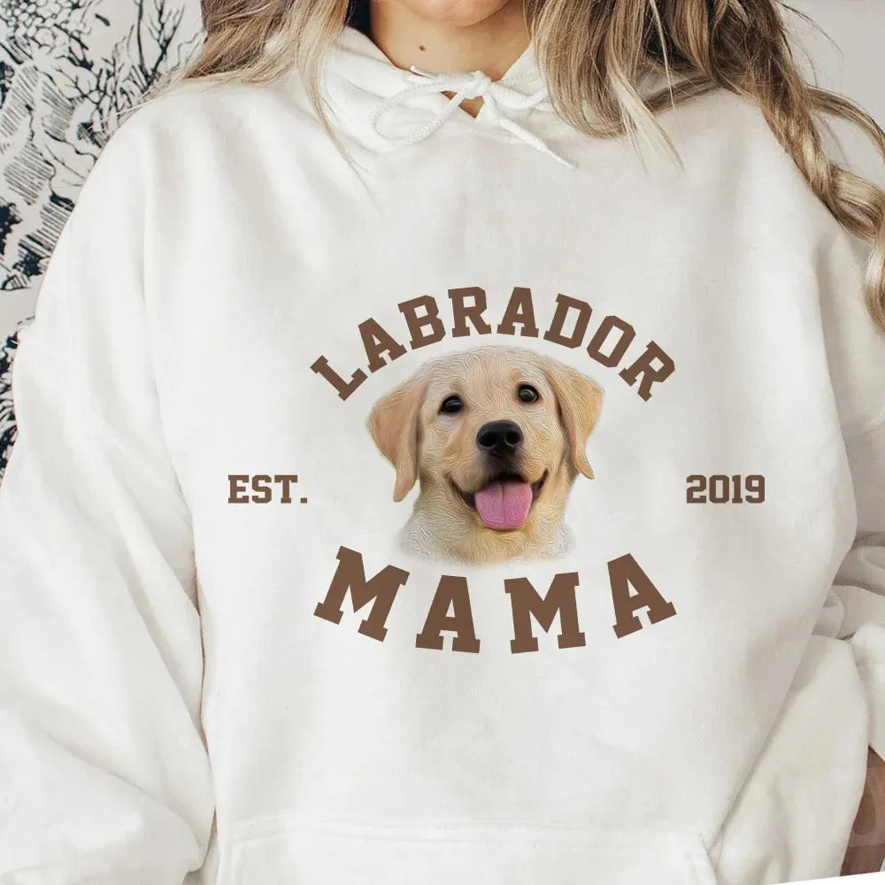 Custom Dog Mama Hoodie T-shirt Sweatshirt Hoodie with Photo Printed