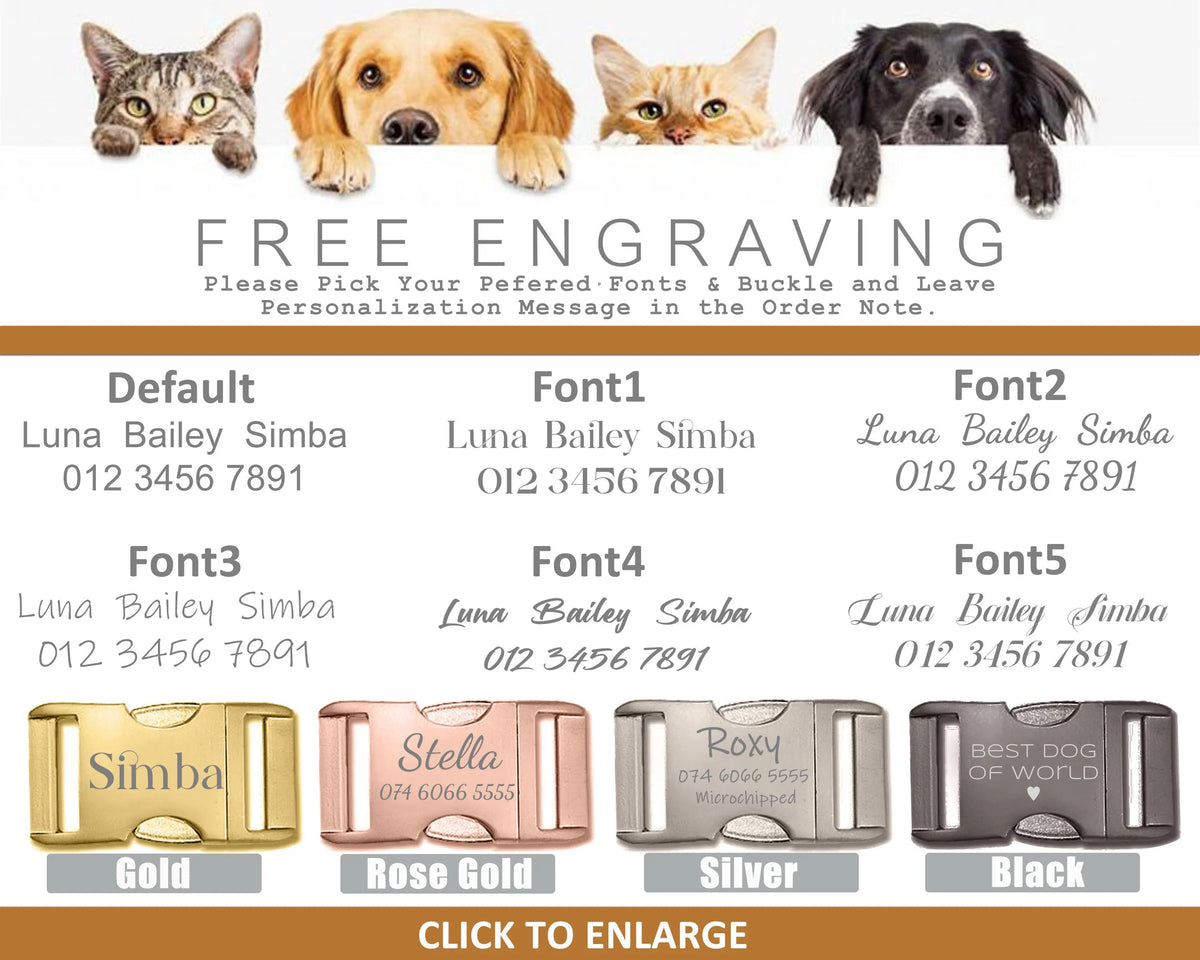 Velvet Personalized Dog Collar Leash Set with Bow, Engraved Pet Name Plate Metal Buckle