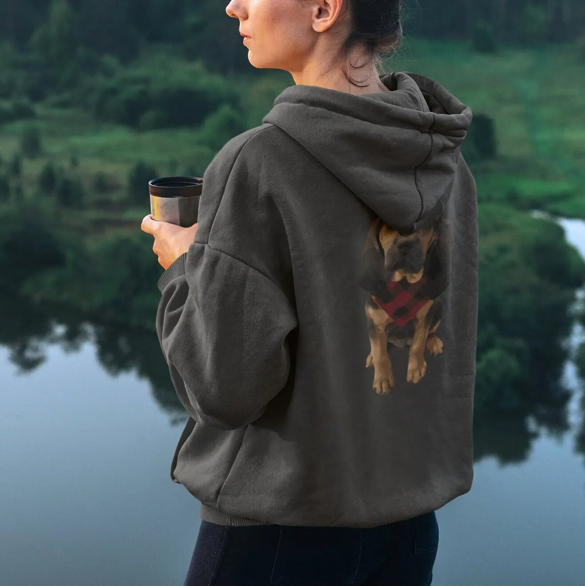 Custom Pet Photo Dog Hoodie Personalized Pet Photo Print Sweatshirt Hoodie