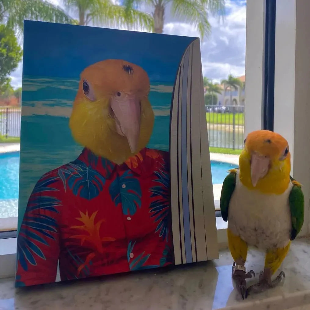 The Surfer - Custom Pet Portrait Canvas Frame
