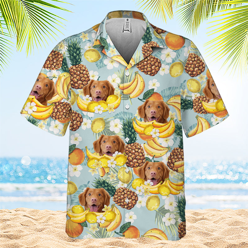 Tropical Fruit Pattern - Dog & Cat Personalized Custom Unisex Hawaiian Shirt  - Summer Vacation Gift, Gift For Pet Owner