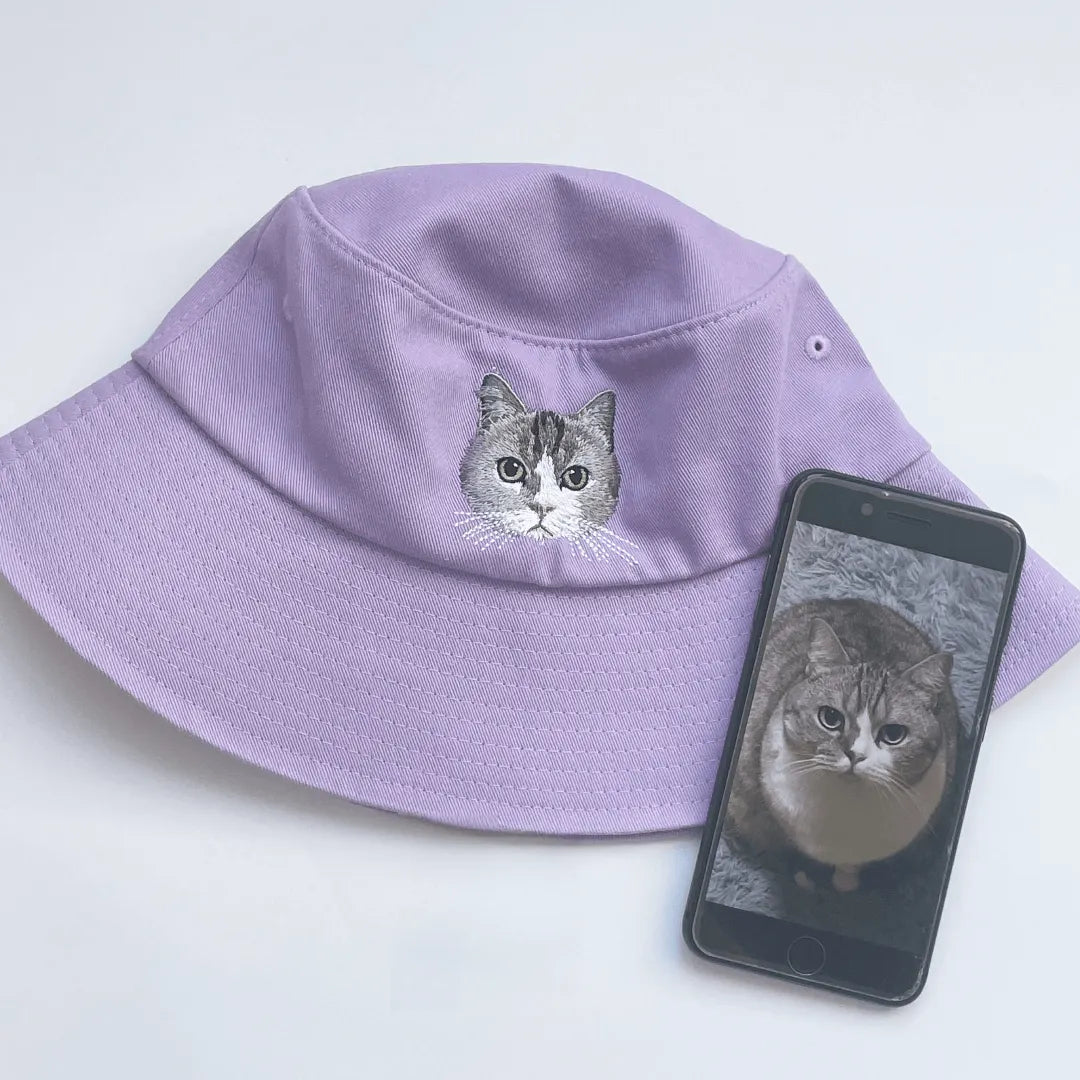 Personalized Embroidered Pet Photo Bucket Hat