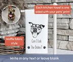 Personalized Pet Kitchen Towel - Custom Dog & Cat Tea Towels with Photo and Name for Home or Party