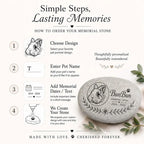 Custom Pet Portrait Grave Marker, Rabbit Dog Cat Remembrance Garden Stone, Pet Memorial Stone