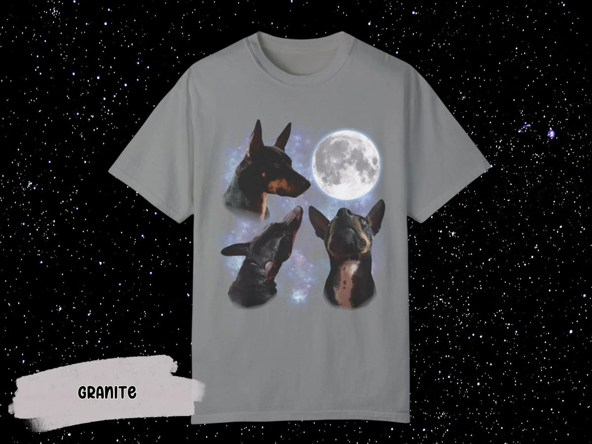 Custom Pet Portrait Vintage Graphic T-shirt Retro Moon Personalized Printing Sweatshirt Hoodie