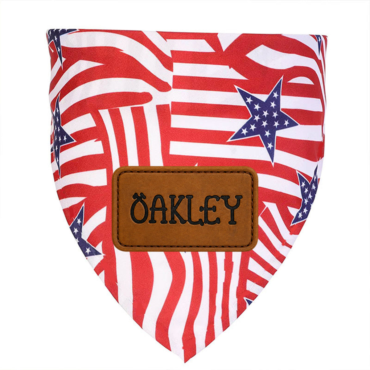 Custom Name Patch Dog Bandana, 4th of July Bandana, Patriotic Dog Gifts, Pet Lover Gift