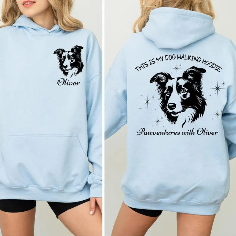 Personalize This Is My Dog Walking Hoodie Sweatshirt T-shirt