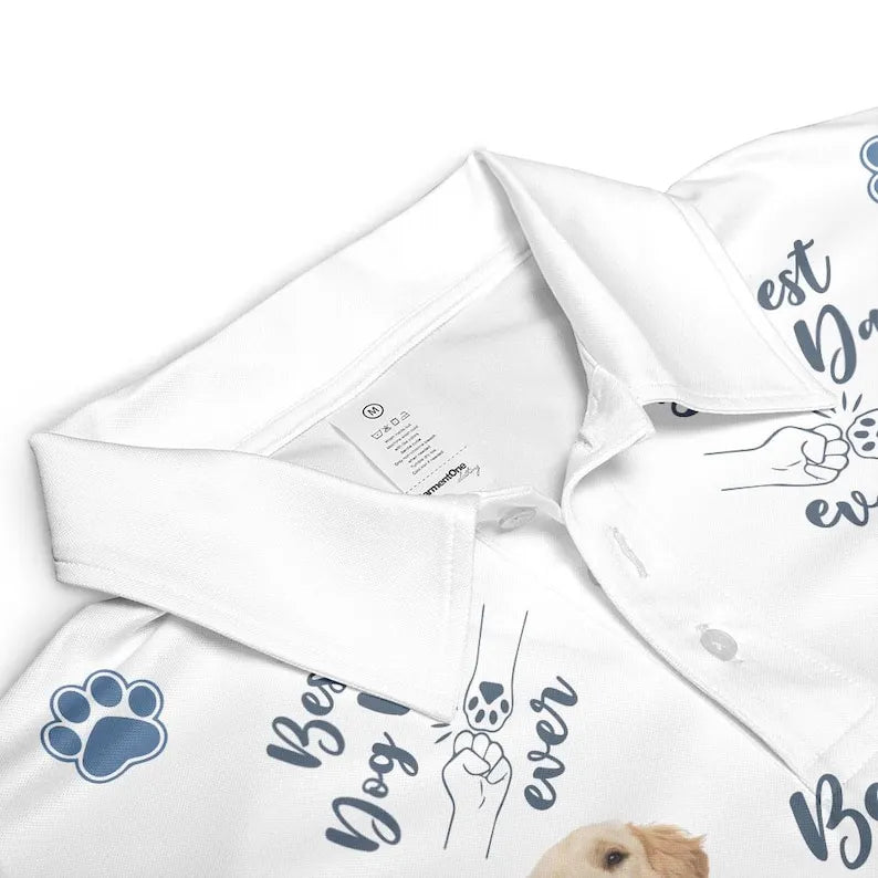 Custom Pet Polo Shirt, Best Dog Dad Ever for Husband, Father,Dog Dad Fathers Day Present