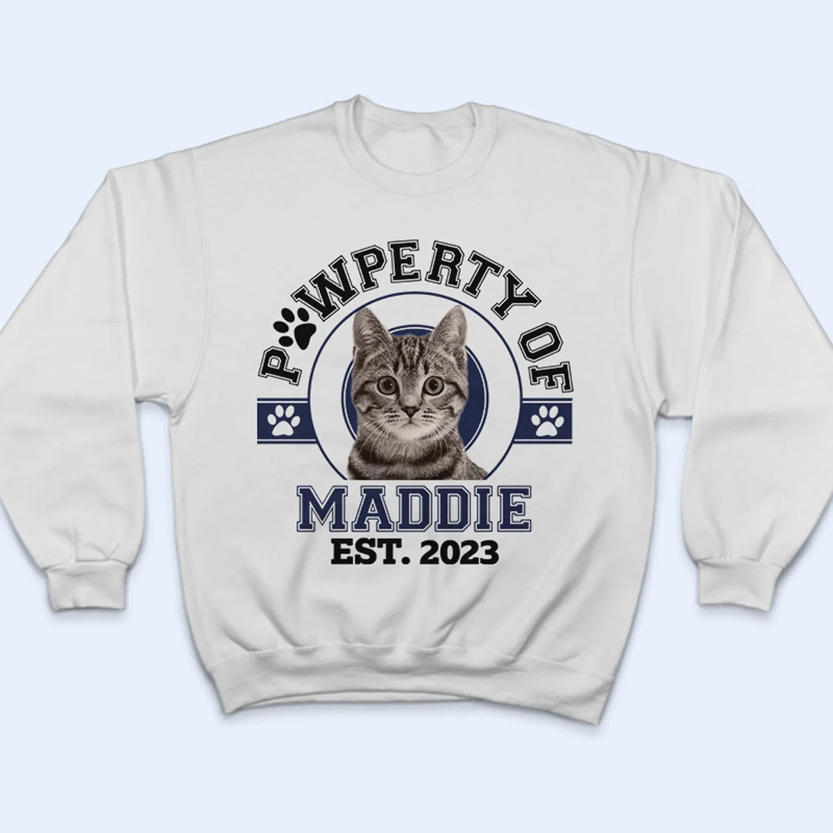 Custom Pet Photo Pawperty of Hoodie Personalized Print Sweatshirt