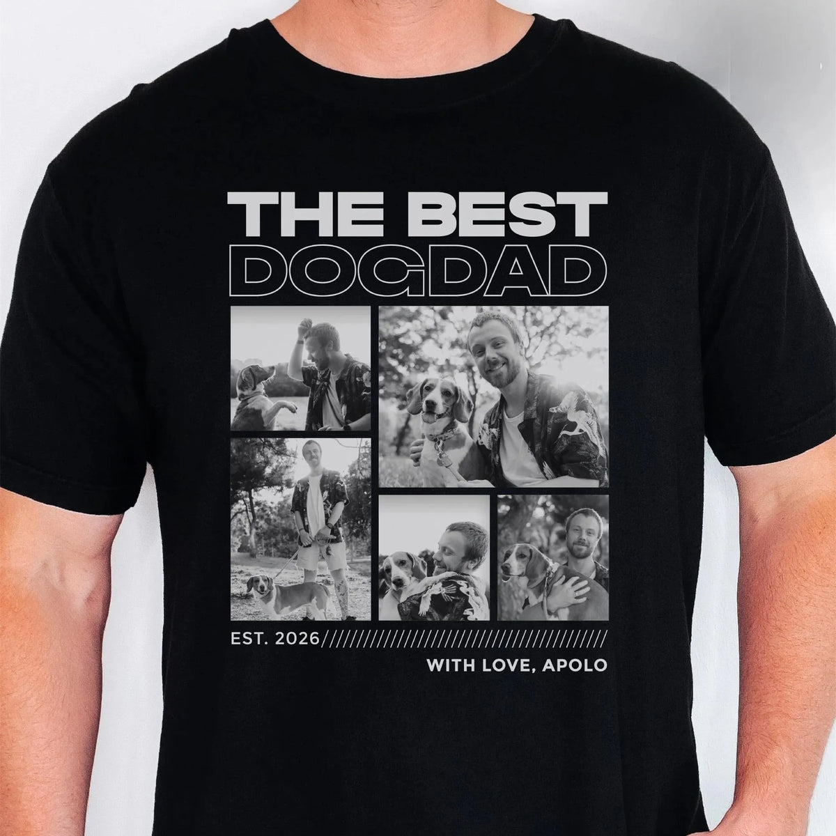 Custom Dog Dad Photo Shirt, Personalized Photo Collage Tee, Dog Dad Gift