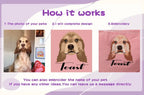 Custom Pet Portrait Tote Bag - Personalized Canvas Bag with Pet Name