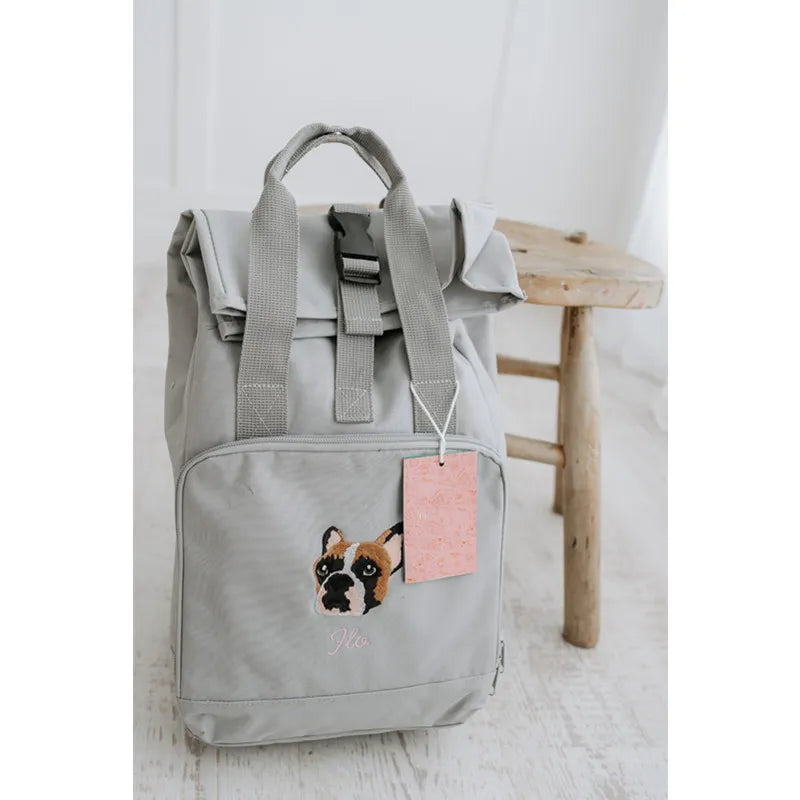 Personalized Pet Portrait Embroidery Backpack