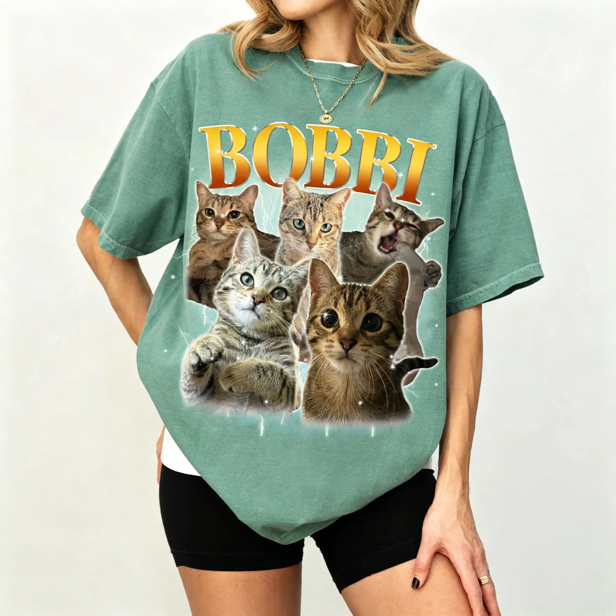 Custom Pet Vintage Bootleg T-Shirt, Retro Personalized Pet Photo + Name Shirt