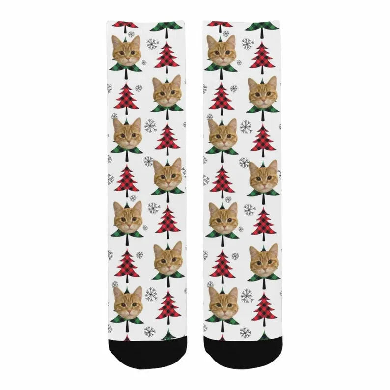 Custom Pet Face Socks for Christmas, Custom Photo Socks, Personalized Socks