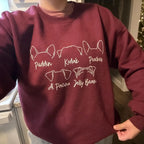 Custom Dog Sweatshirt, Personalized Dog Ears Sweatshirt with Name