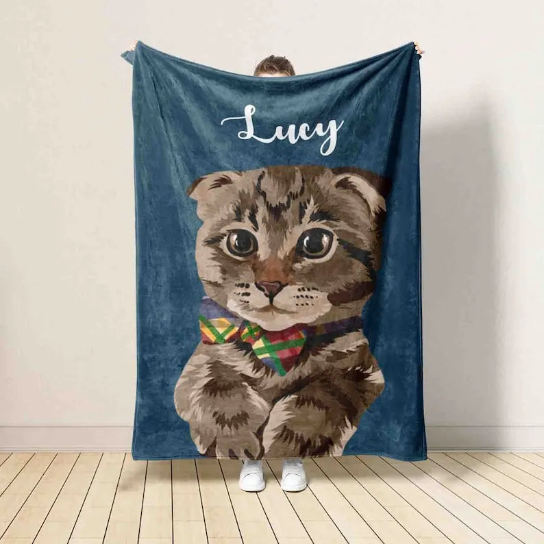Custom Pet Blanket Using Pet Photo + Name Custom Dog Blanket Personalized Dog Blankets