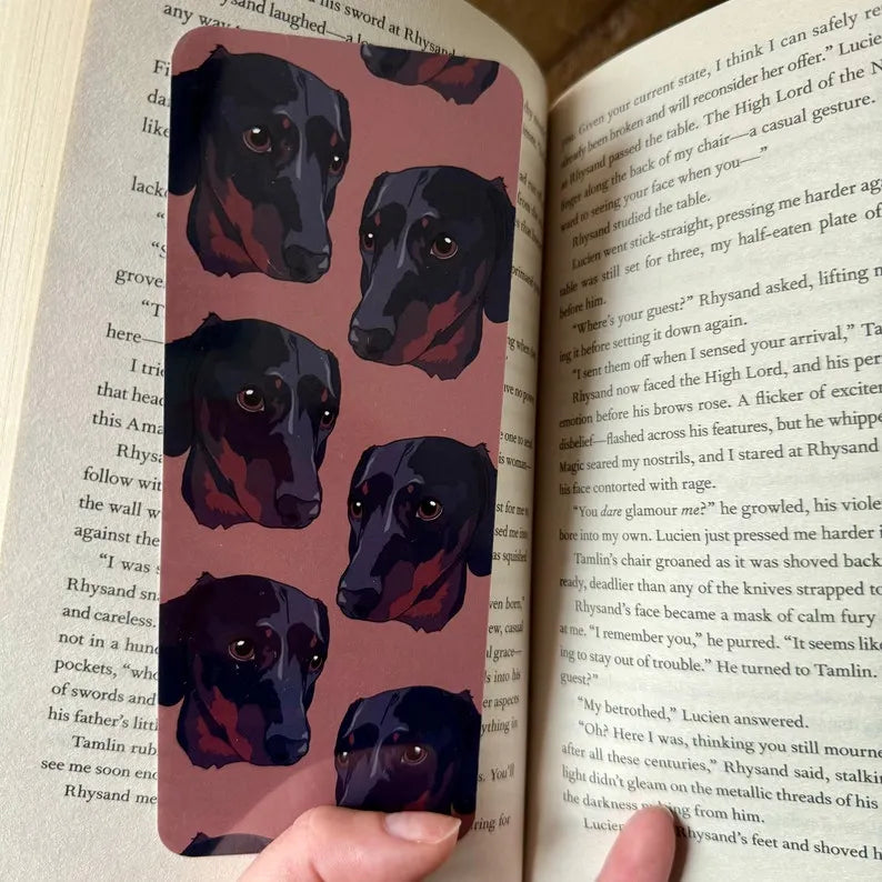 Custom Pet Portrait Bookmark – Personalized Bookmark for Pet Owners & Book Lovers
